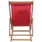 vidaXL Strandstuhl Klappbar Stoff und Massivholz Rot