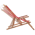 vidaXL Strandstuhl Klappbar Stoff und Massivholz Rot