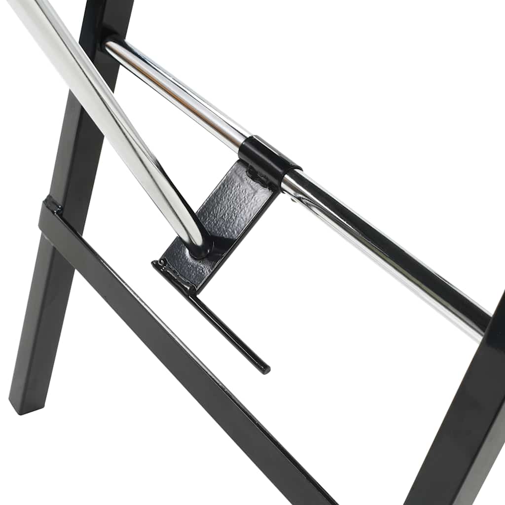 vidaXL Tragbarer Kosmetikstuhl Kunstleder 185x78x76 cm Schwarz