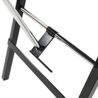 vidaXL Tragbarer Kosmetikstuhl Kunstleder 185x78x76 cm Schwarz