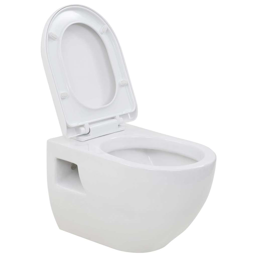 vidaXL Wand-WC Keramik Weiß