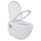 vidaXL Wand-WC Keramik Weiß