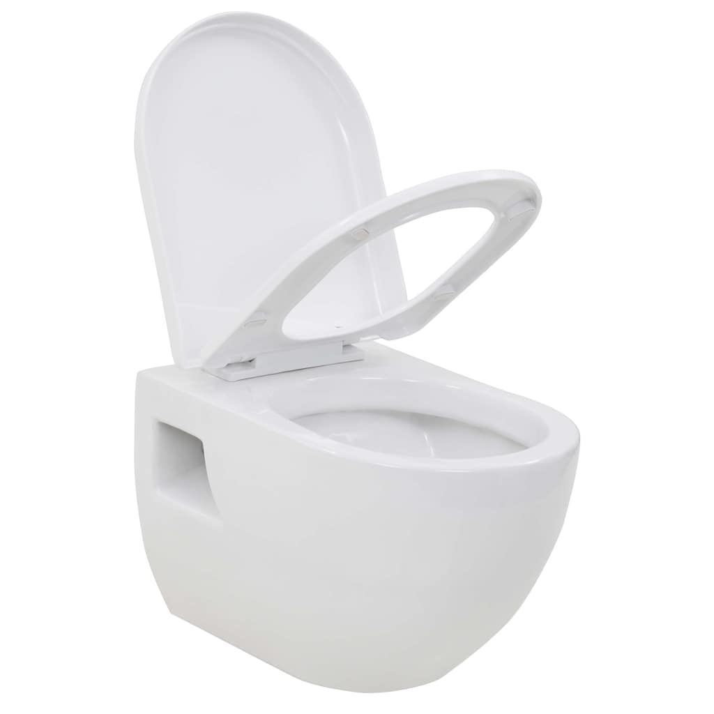 vidaXL Wand-WC Keramik Weiß