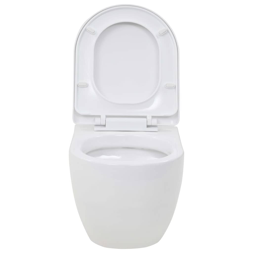 vidaXL Wand-WC Keramik Weiß