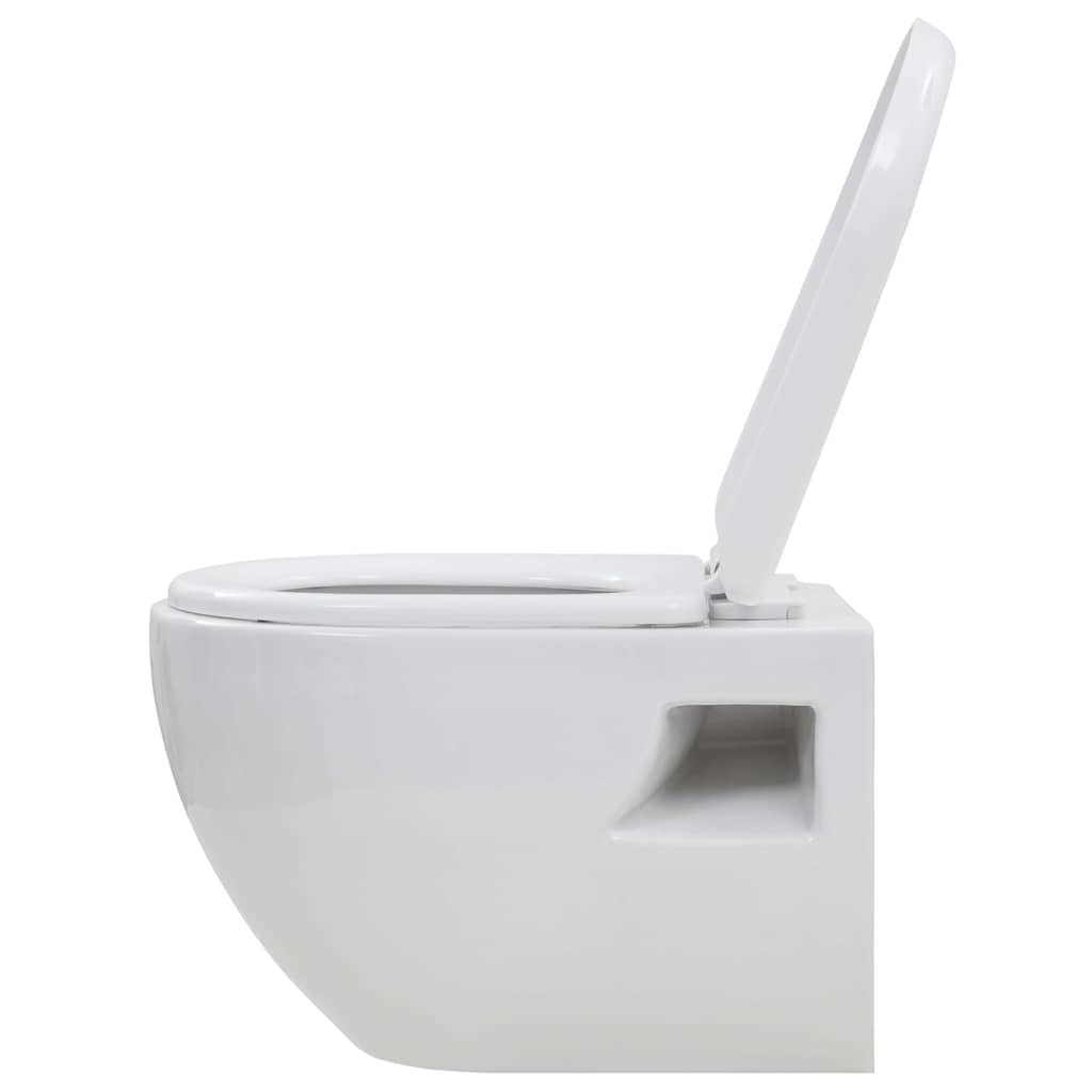 vidaXL Wand-WC Keramik Weiß