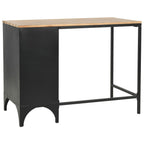 vidaXL Einzelsockel Schreibtisch Massivholz und Stahl 100x50x76 cm