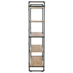 vidaXL Bücherregal Massivholz Tanne und Stahl 120x42x180 cm