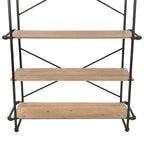 vidaXL Bücherregal Massivholz Tanne und Stahl 120x42x180 cm