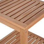 vidaXL Badregal mit 4 Böden Massivholz Teak 42x42x165 cm