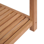 vidaXL Badregal mit 4 Böden Massivholz Teak 42x42x165 cm