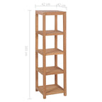 vidaXL Badregal mit 4 Böden Massivholz Teak 42x42x165 cm