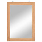 vidaXL Wandspiegel Teak Massiv 50x70 cm