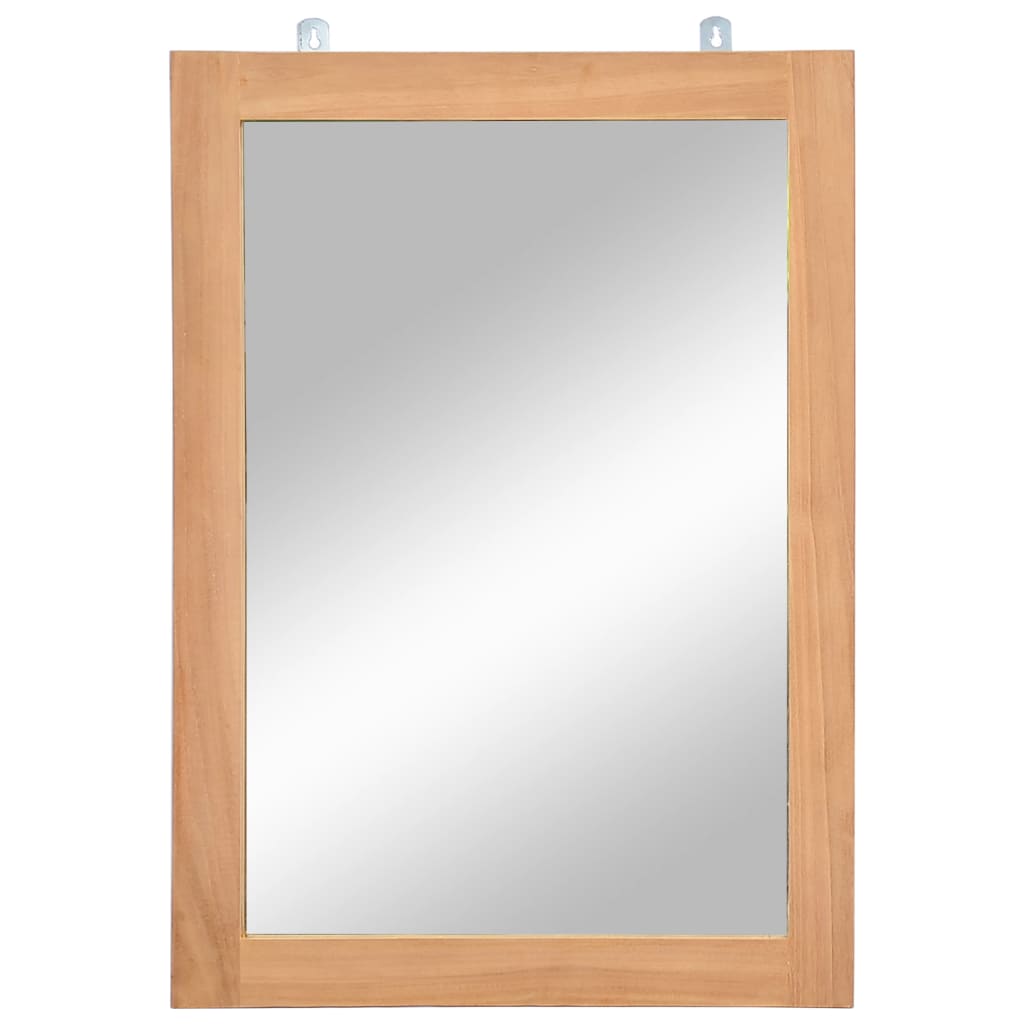 vidaXL Wandspiegel Teak Massiv 50x70 cm