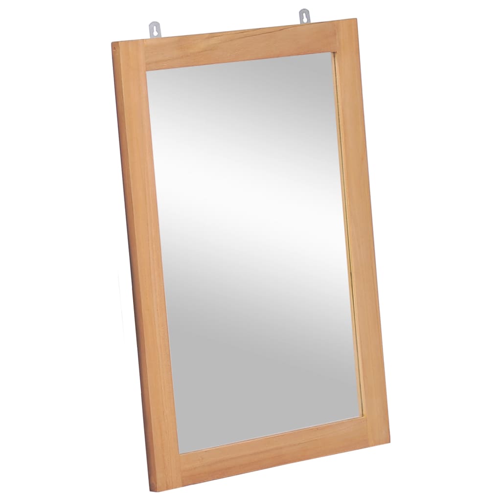 vidaXL Wandspiegel Teak Massiv 50x70 cm