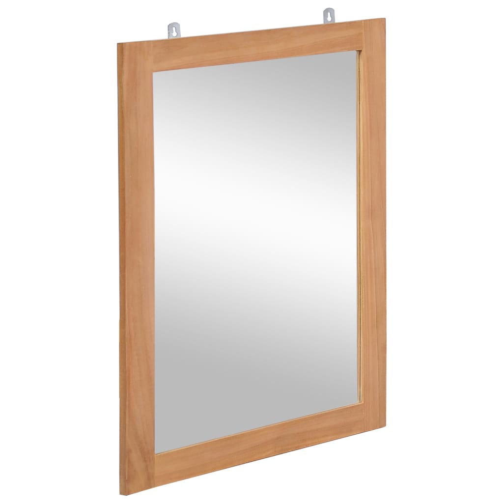 vidaXL Wandspiegel Teak Massiv 50x70 cm