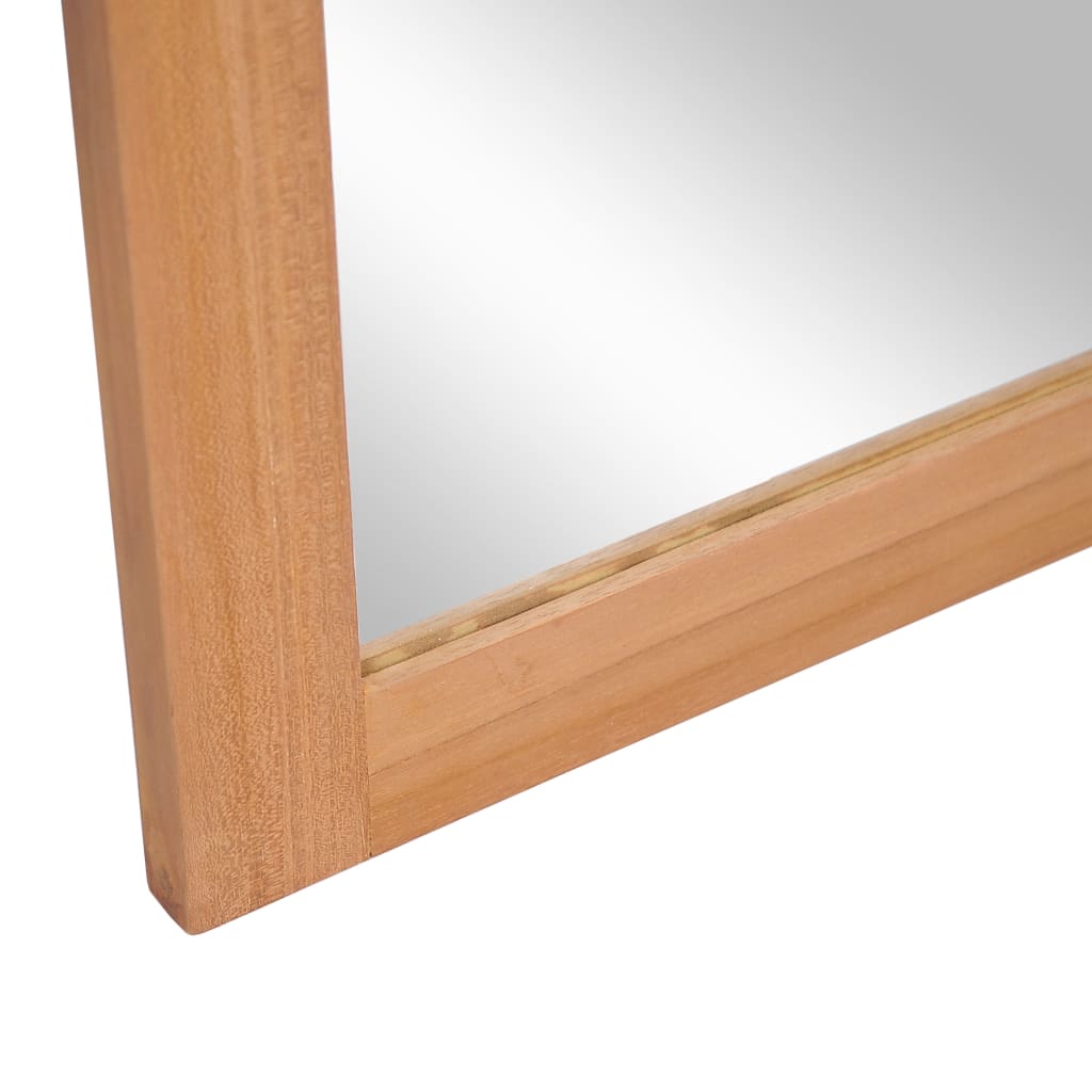 vidaXL Wandspiegel Teak Massiv 50x70 cm