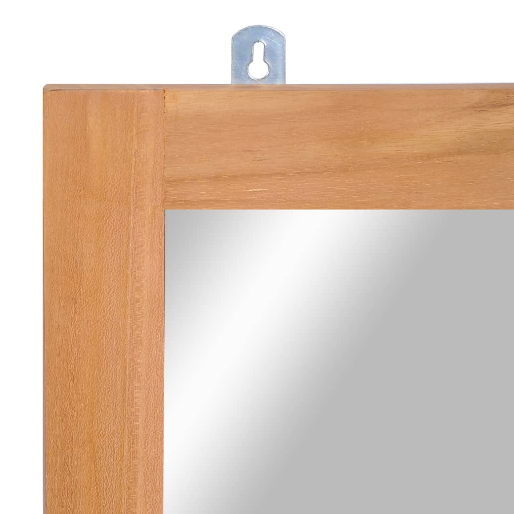 vidaXL Wandspiegel Teak Massiv 50x70 cm