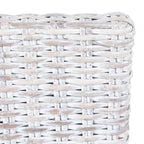 vidaXL Esszimmerstühle 2 Stk. Hellbraun Kubu-Rattan und Mahagoniholz