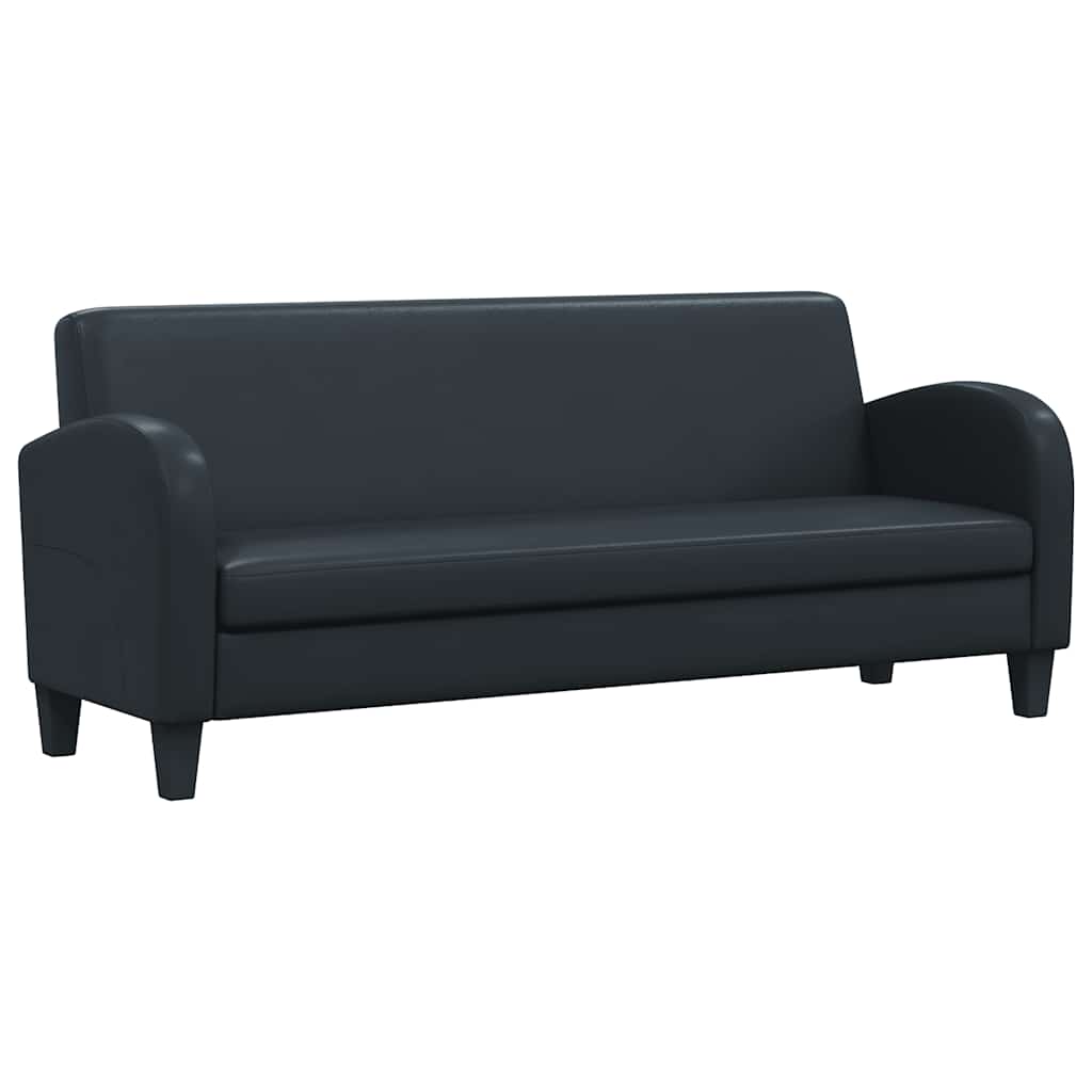 vidaXL 2-tlg. Sofa-Set Kunstleder Schwarz