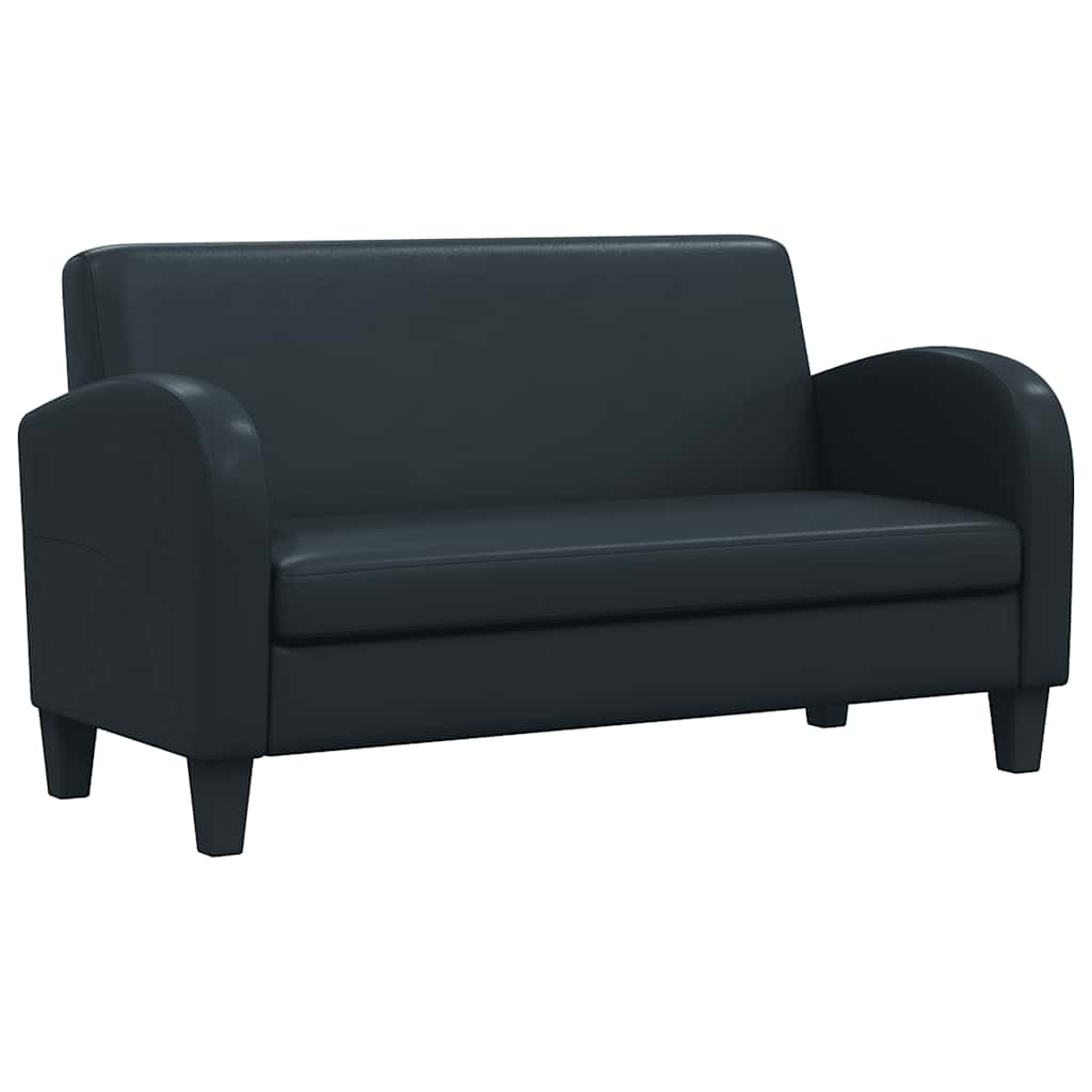 vidaXL 2-tlg. Sofa-Set Kunstleder Schwarz