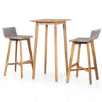 vidaXL 3-tlg. Bar-Set Akazie Massivholz