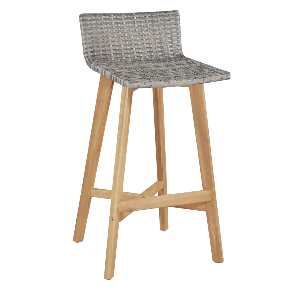 vidaXL 3-tlg. Bar-Set Akazie Massivholz