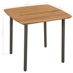 vidaXL Couchtisch 80x80x72 cm Massivholz Akazie und Stahl