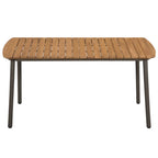 vidaXL Couchtisch 80x80x72 cm Massivholz Akazie und Stahl