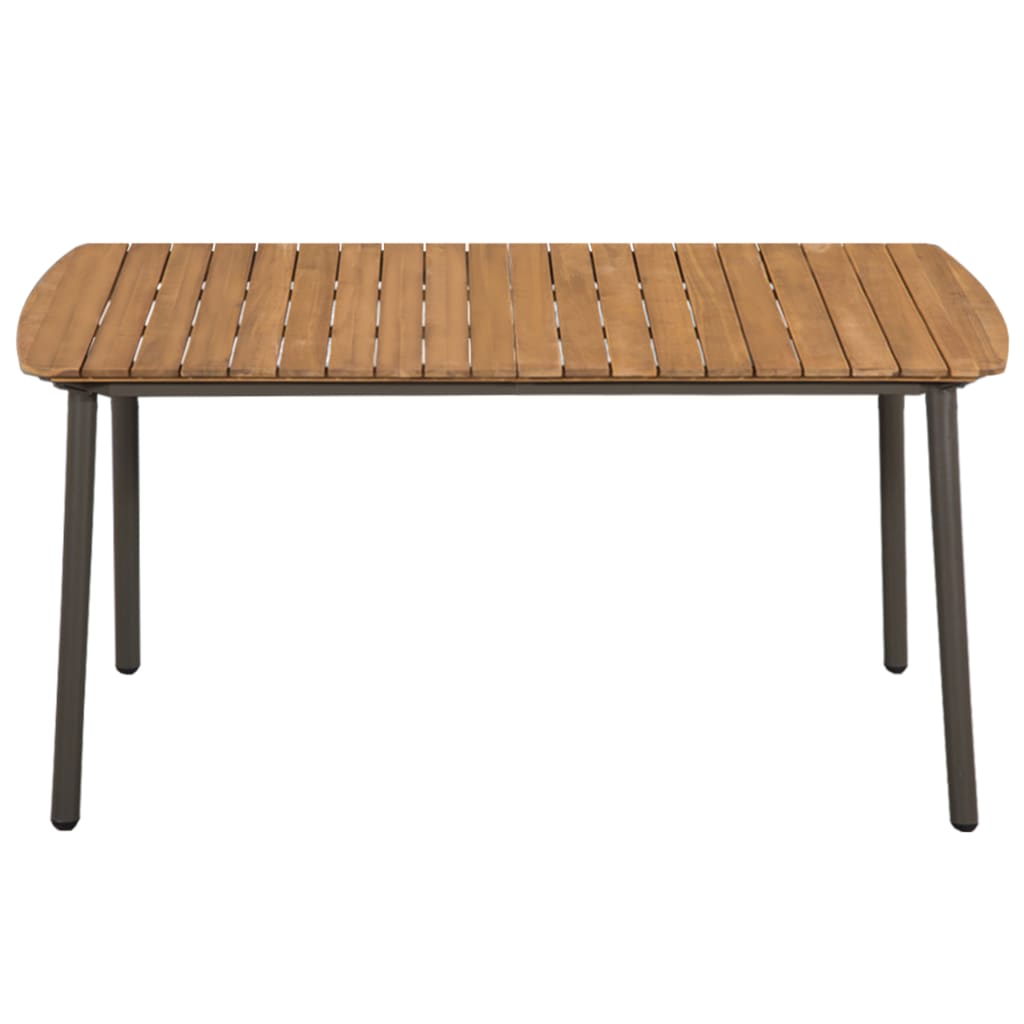 vidaXL Couchtisch 80x80x72 cm Massivholz Akazie und Stahl
