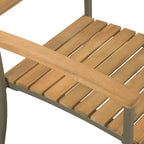 vidaXL Stapelbare Gartenstühle 2 Stk. Akazie Massivholz und Stahl