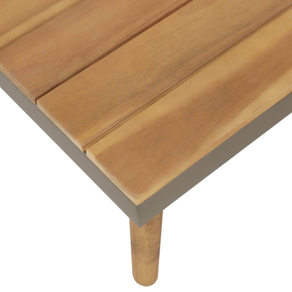 vidaXL 4-tlg. Garten-Lounge-Set mit Auflagen Massivholz Akazie Braun