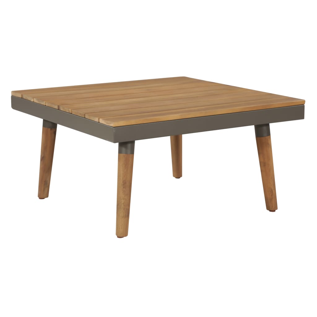 vidaXL 4-tlg. Garten-Lounge-Set mit Auflagen Massivholz Akazie Braun