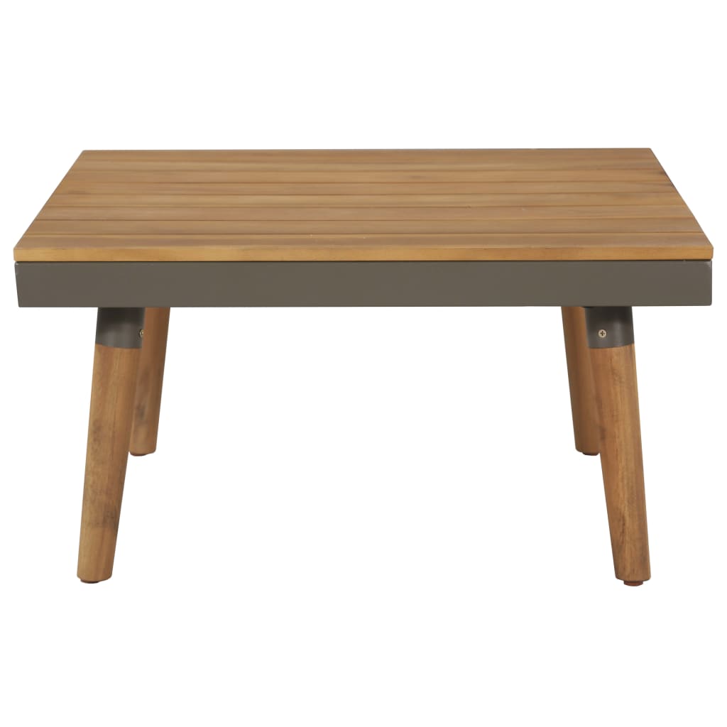 vidaXL 4-tlg. Garten-Lounge-Set mit Auflagen Massivholz Akazie Braun