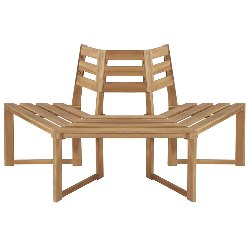 vidaXL Baumbank Halb-Hexagonal 160 cm Massivholz Akazie