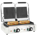 vidaXL Doppelter Gerillter Panini-Grill 3600 W 57x30,5x20 cm