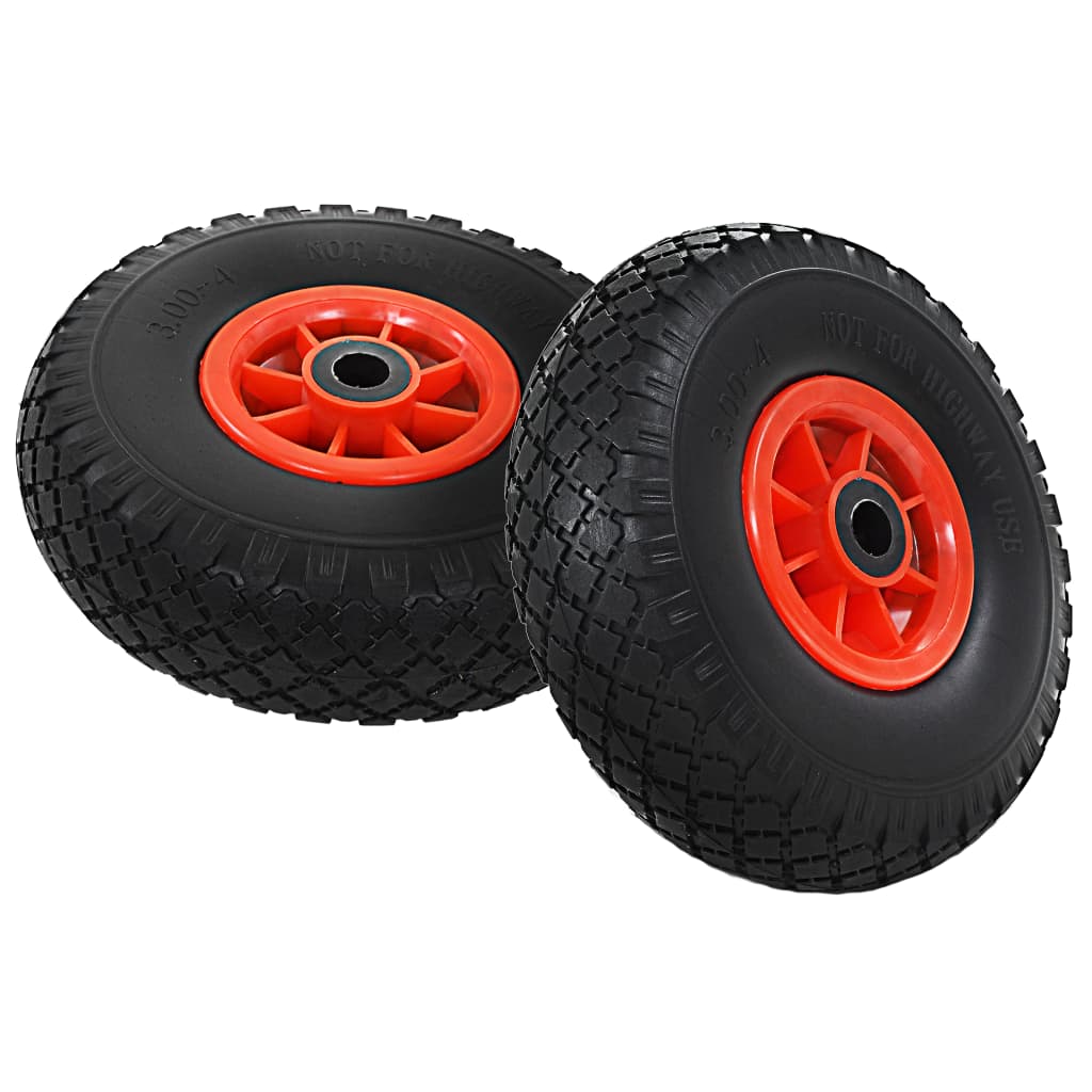 vidaXL Sackkarrenräder 4 Stk. Massives PU 3,00 - 4 (260x85)