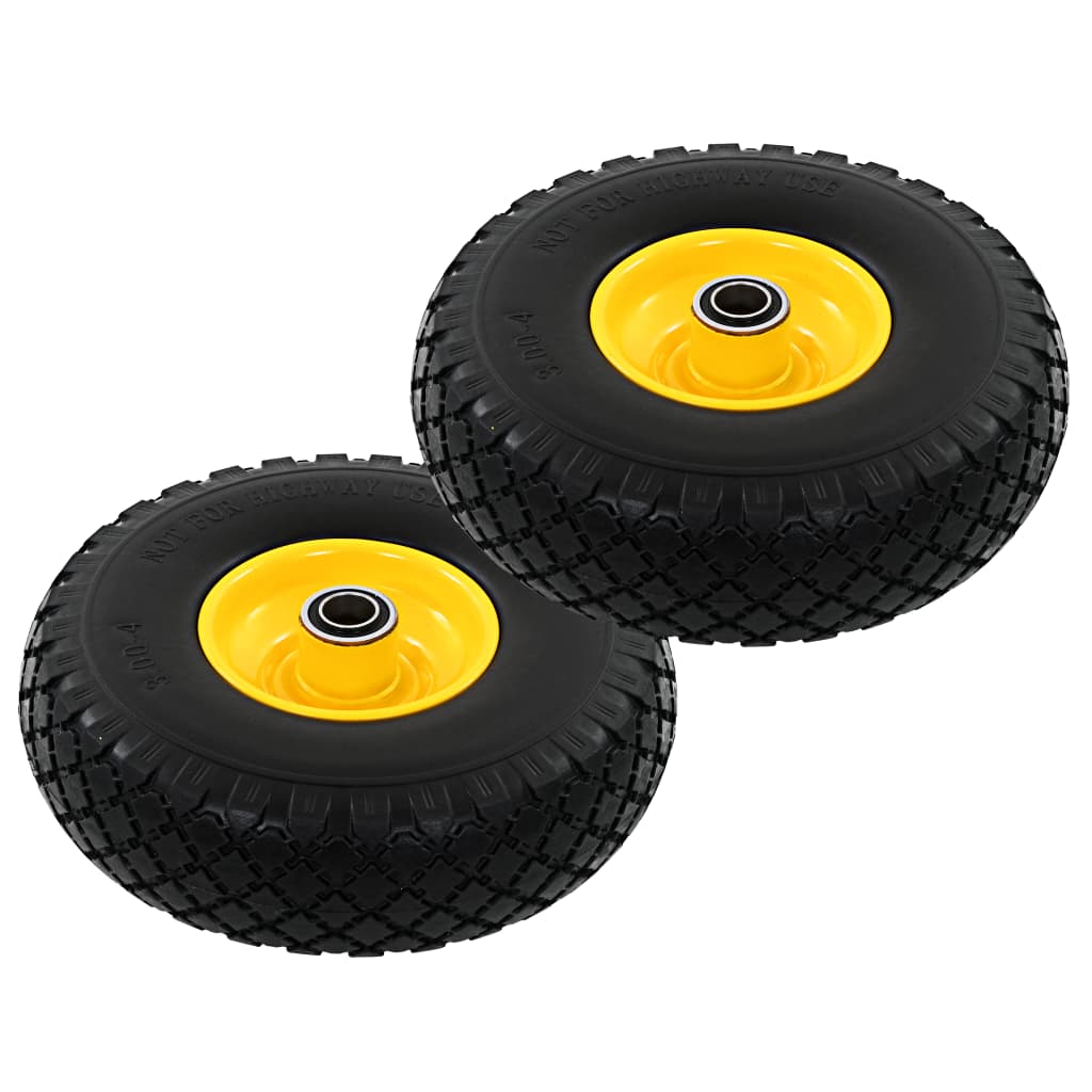 vidaXL Sackkarrenräder 2 Stk. Massives PU 3,00 - 4 (260 x 85)