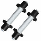 vidaXL Schubkarrenräder 2 Stk. mit Achsen Massives PU 4,00 - 8 390 mm