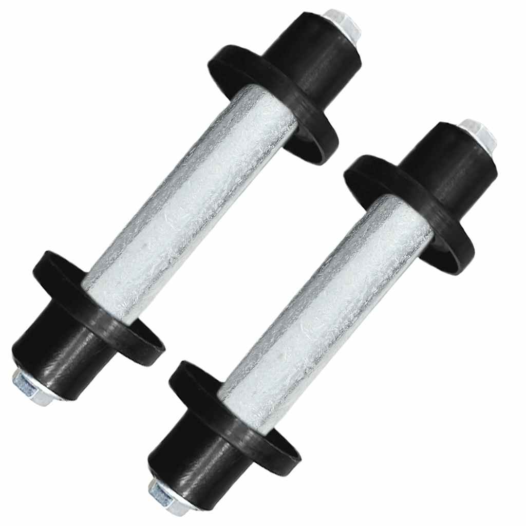vidaXL Schubkarrenräder 2 Stk. mit Achsen Massives PU 4,00 - 8 390 mm