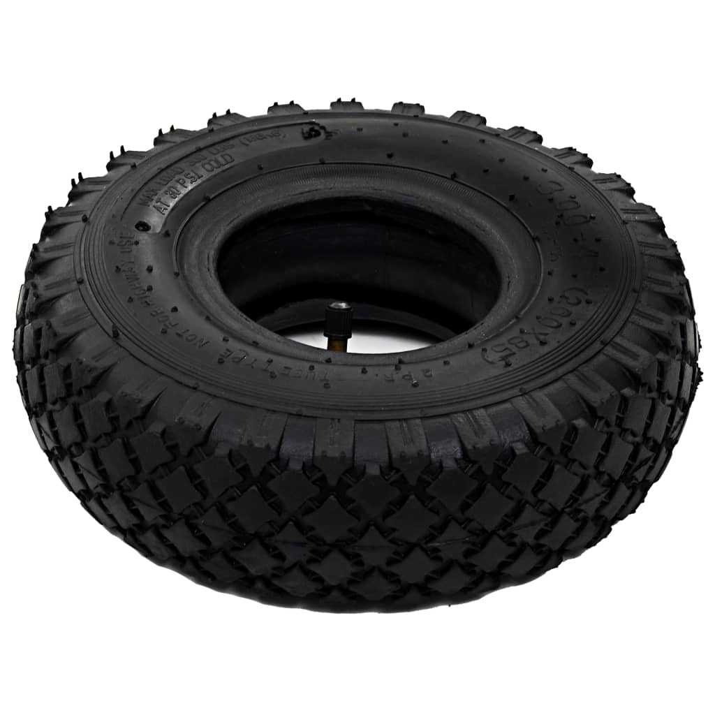 vidaXL 2 Reifen 2 Schläuche 3,00 - 4 260 x 85 für Sackkarren Gummi