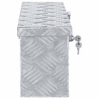 vidaXL Aluminiumkiste 48,5 x 14 x 20 cm Silbern