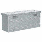 vidaXL Aluminiumkiste 48,5 x 14 x 20 cm Silbern