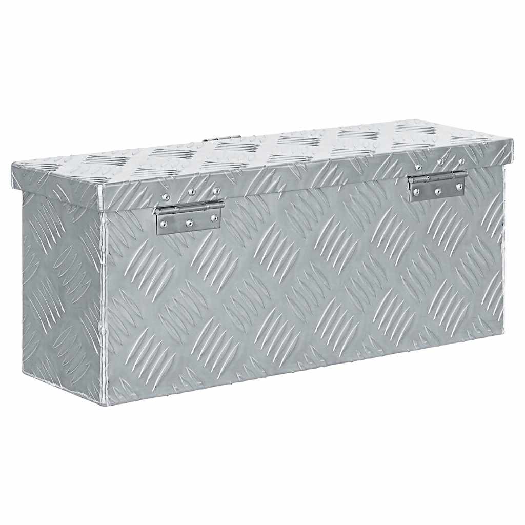 vidaXL Aluminiumkiste 48,5 x 14 x 20 cm Silbern