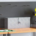 vidaXL Aluminiumkiste 48,5 x 14 x 20 cm Silbern