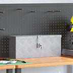 vidaXL Aluminiumkiste 48,5 x 14 x 20 cm Silbern