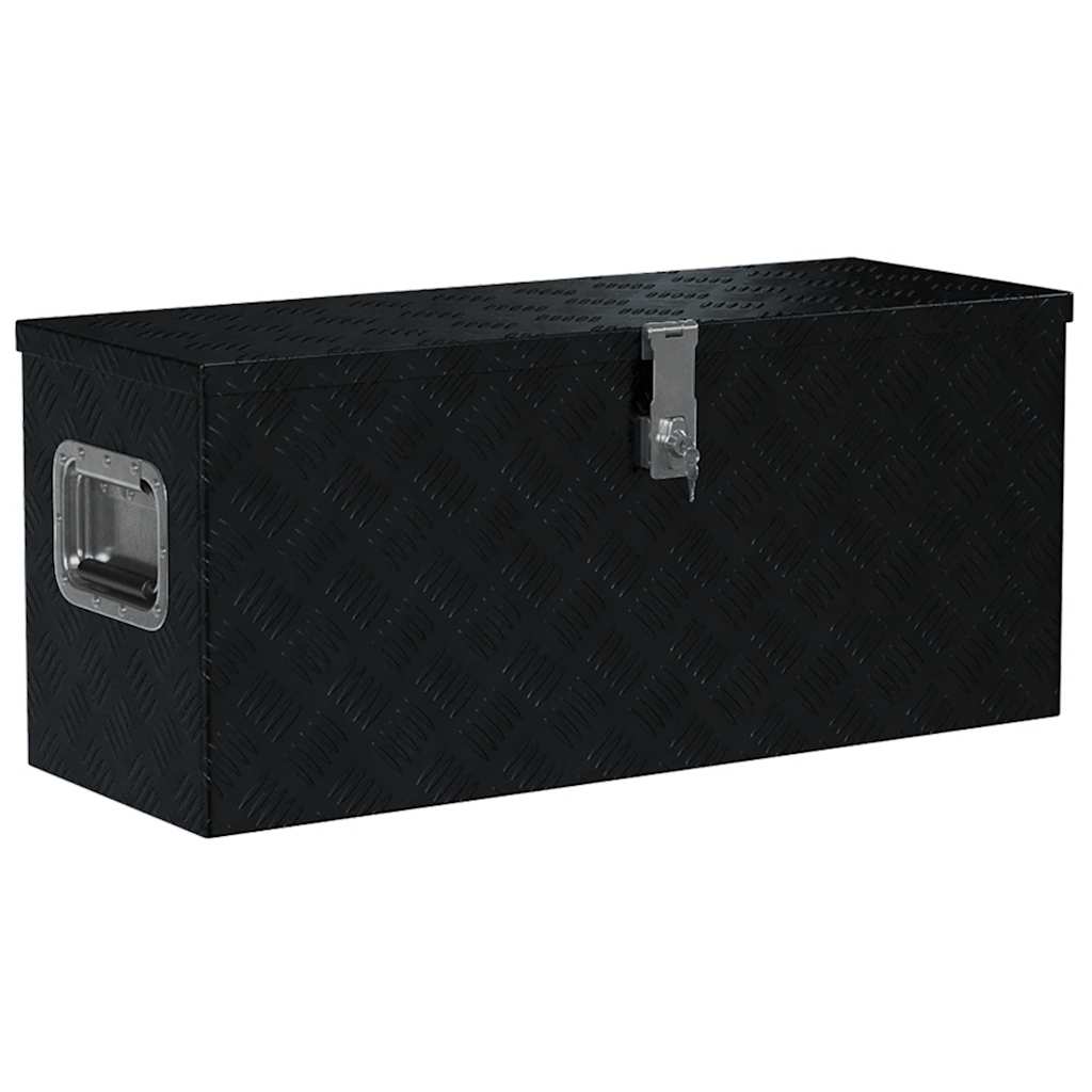 vidaXL Aluminiumkiste 70×24×42 cm Trapezförmig Silbern