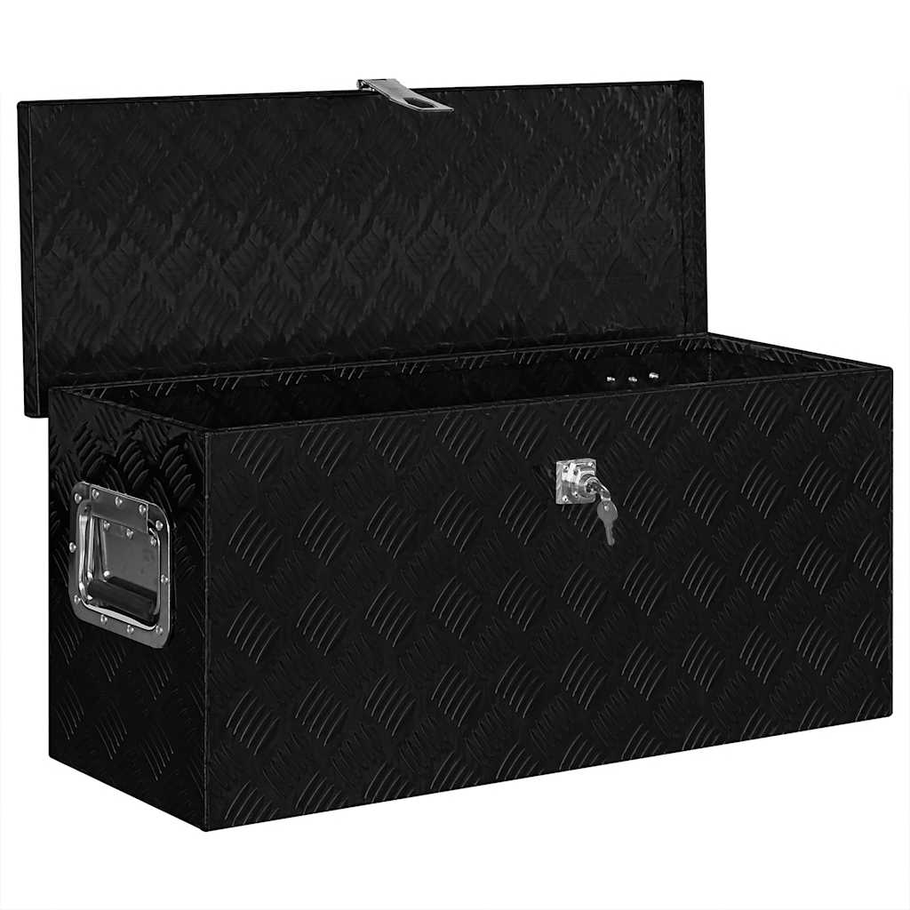 vidaXL Aluminiumkiste 70×24×42 cm Trapezförmig Silbern