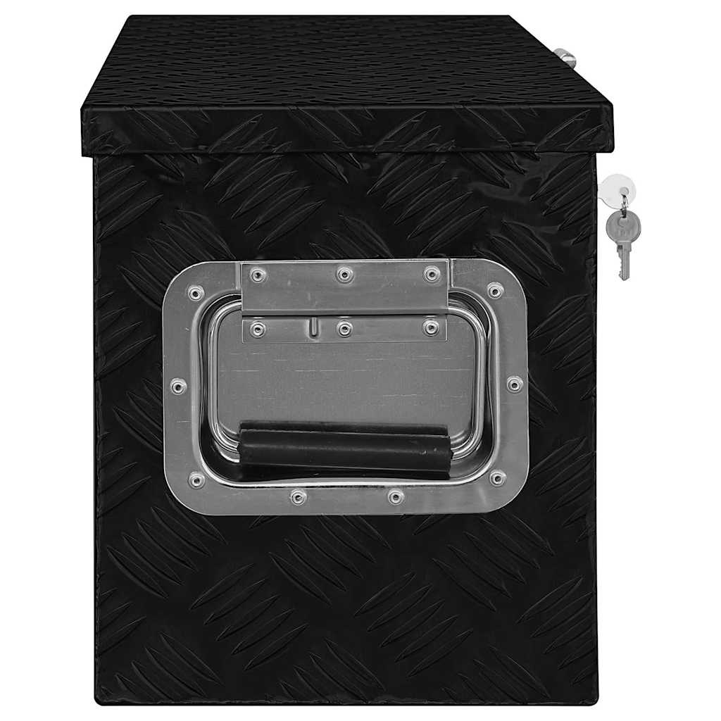 vidaXL Aluminiumkiste 70×24×42 cm Trapezförmig Silbern