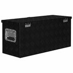 vidaXL Aluminiumkiste 70×24×42 cm Trapezförmig Silbern
