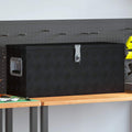 vidaXL Aluminiumkiste 70×24×42 cm Trapezförmig Silbern